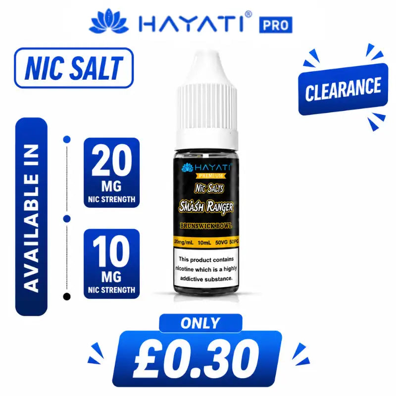Hayati Pro Max Nic Salts Shisha Range